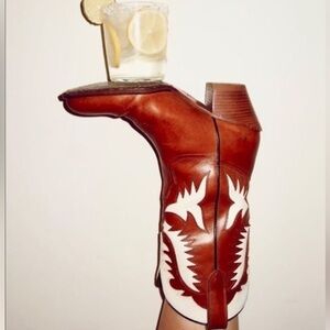 Red Crochet Midi Skirt NWOT